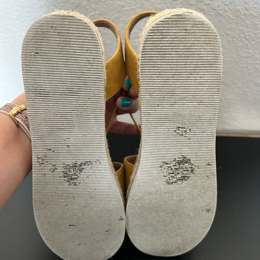 Nautica Women's Yellow Slingback espadrille Shoes sz 8 - Picture 4 of 4